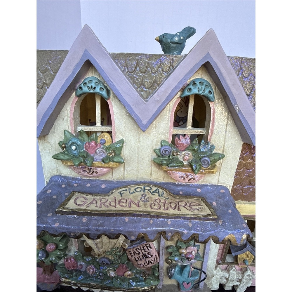 Kurt‎ Adler Spring Floral Garden Store Easter Lighted House Home Decor READ - Picture 5 of 16